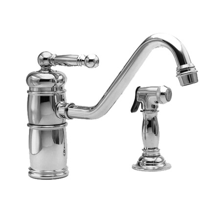 Newport Brass Single Handle Kitchen Faucet With Side Spray in Satin Nickel (Pvd) 941-15S